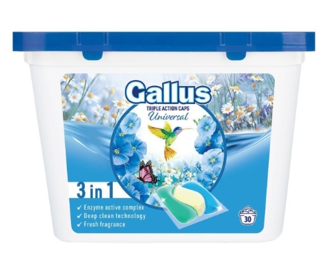 Капсули для прання Gallus Універсал 3в1 30шт